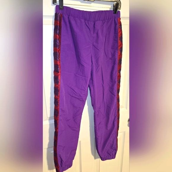 BY SAMII RYAN Rose Side Stripe Track Pants Swishy Purple Joggers Streetwear XS - Picture 3 of 9